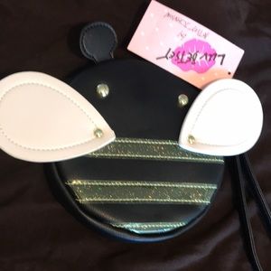 Betsey Johnson bumblebee wristlet